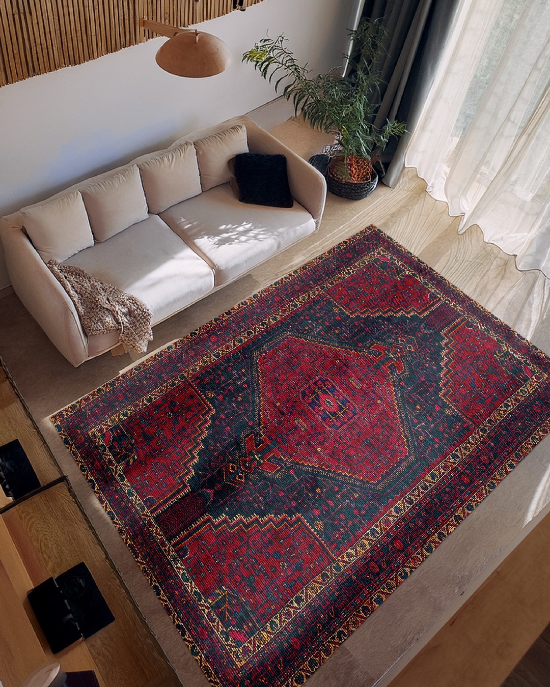Montis Halı Hordeum 123009 Loop Dokuma Yumuşak Şönil Bordo Yağcıbedir Halı