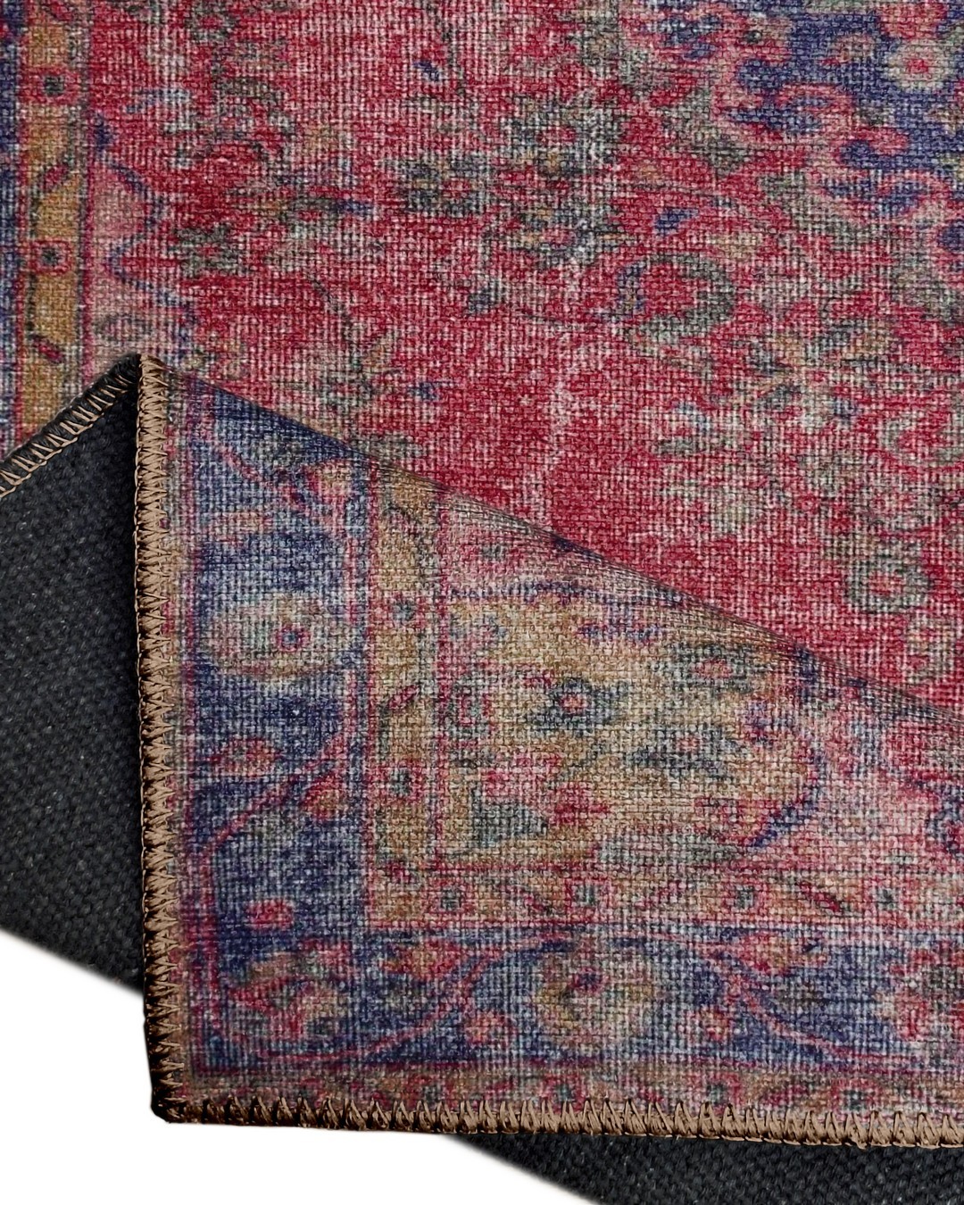 Montis Halı Hedera 19011 Kırmızı Dokuma Taban Eskitme Halı
