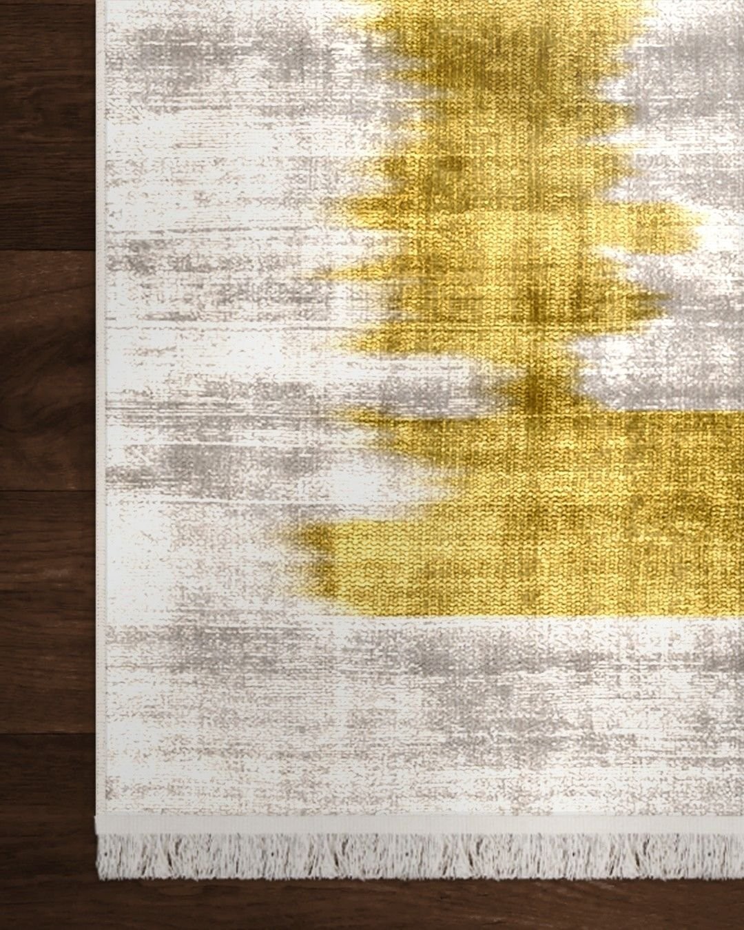 Montis Halı Filum 960044 Krem Sarı Parlak Yumuşak Dokuma Taban Modern Halı