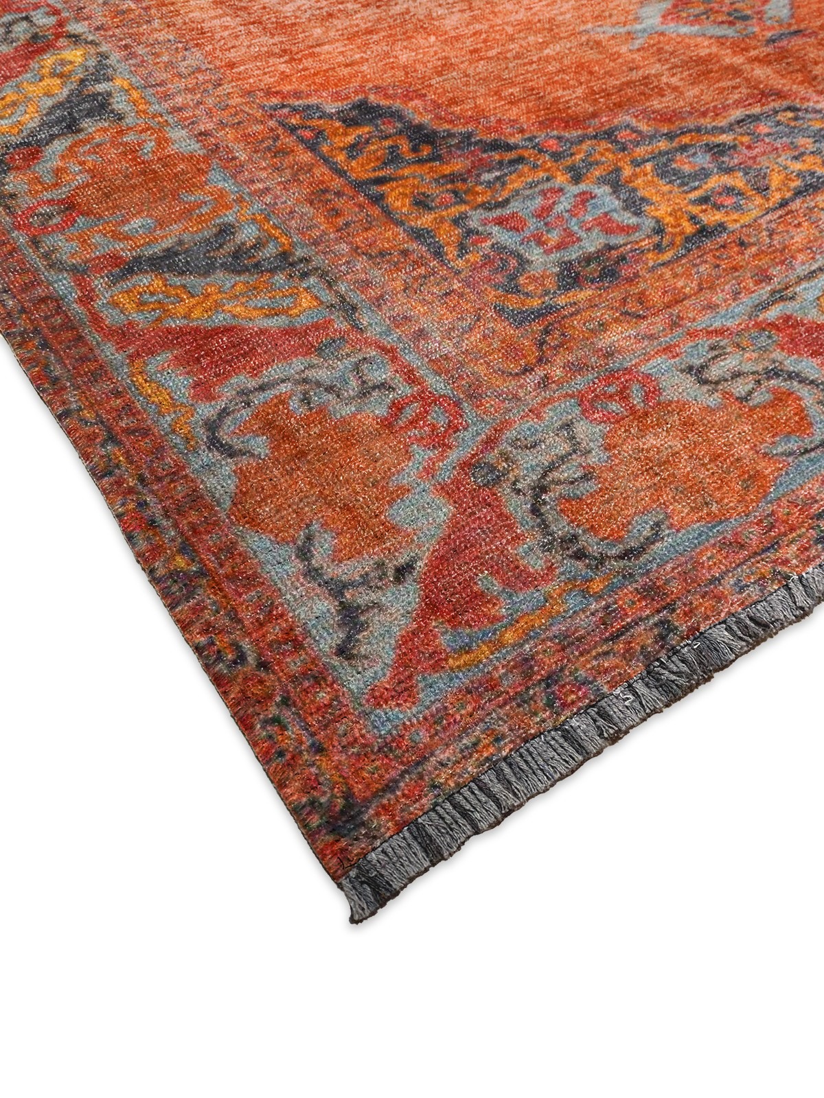 Loci 004 Dokuma Şönil Turuncu Halı - 200x300