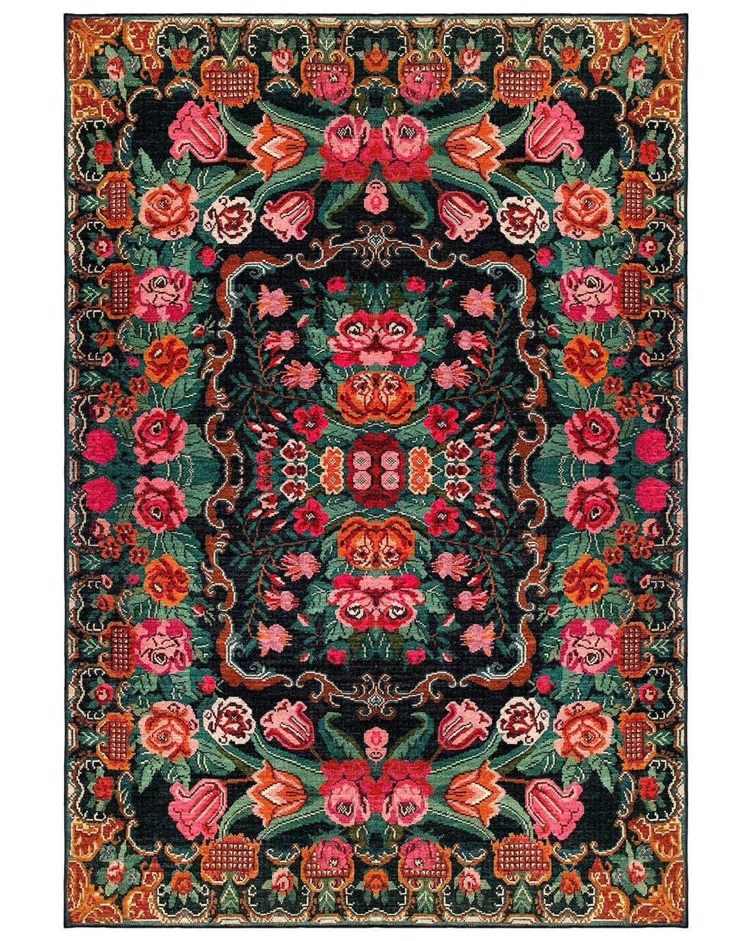 Montis Halı Diem 63020 Siyah Renkli Dokuma Taban Karabağ Halı - NUE0545