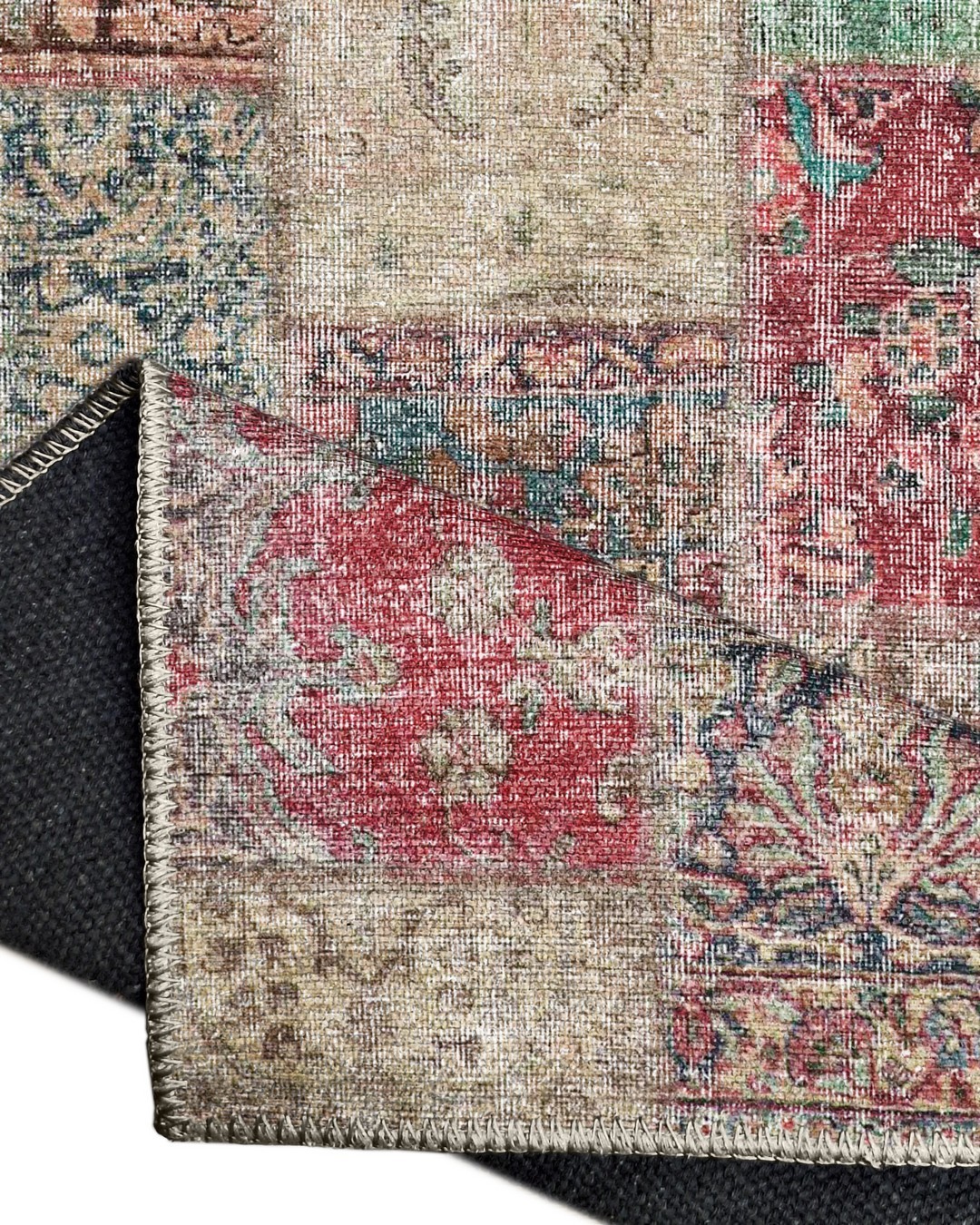 Montis Halı Mensis 27031 Bej Dokuma Taban Patchwork Halı