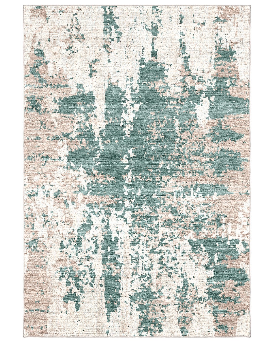Montis Halı Mores 28041 Dokuma Taban Modern Krem Yeşil Halı