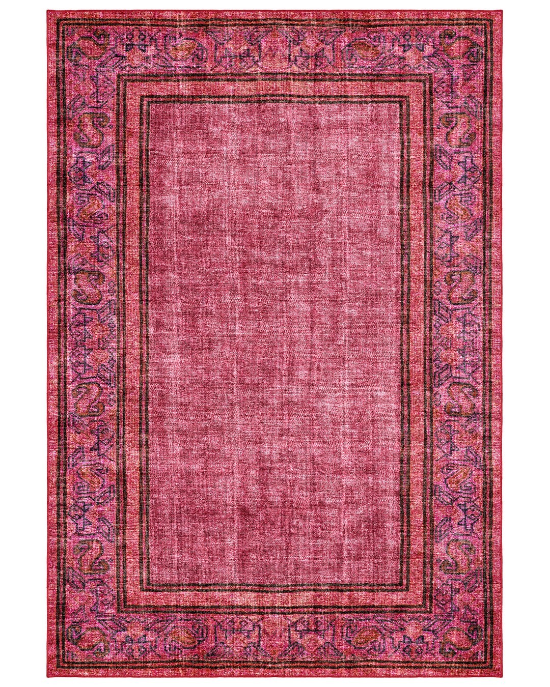 Montis Halı Delocis 26028 Fuşya Dokuma Taban Vintage Halı