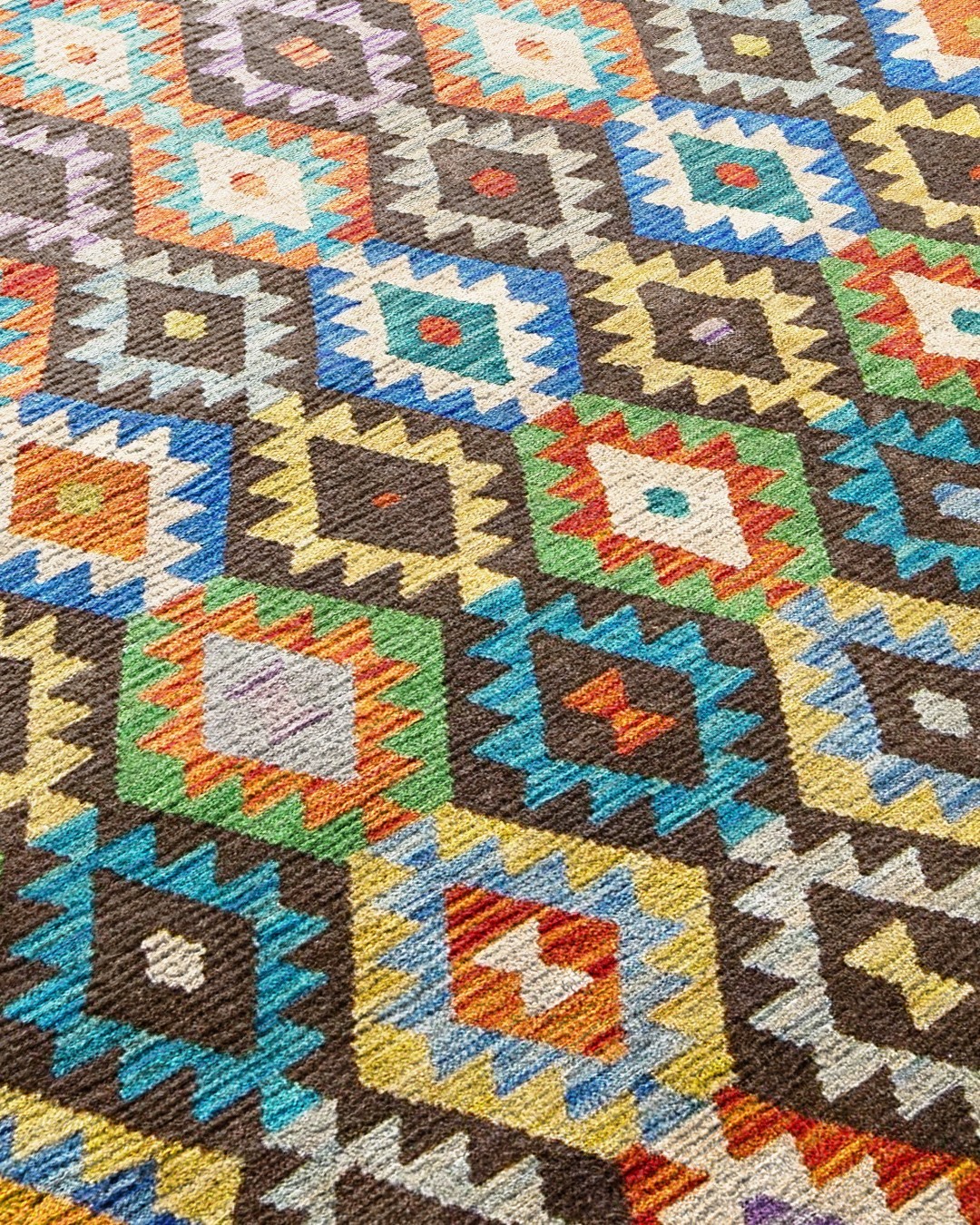 Montis Halı Vivere 35014 Kahverengi Dokuma Taban Etnik Kilim Halı