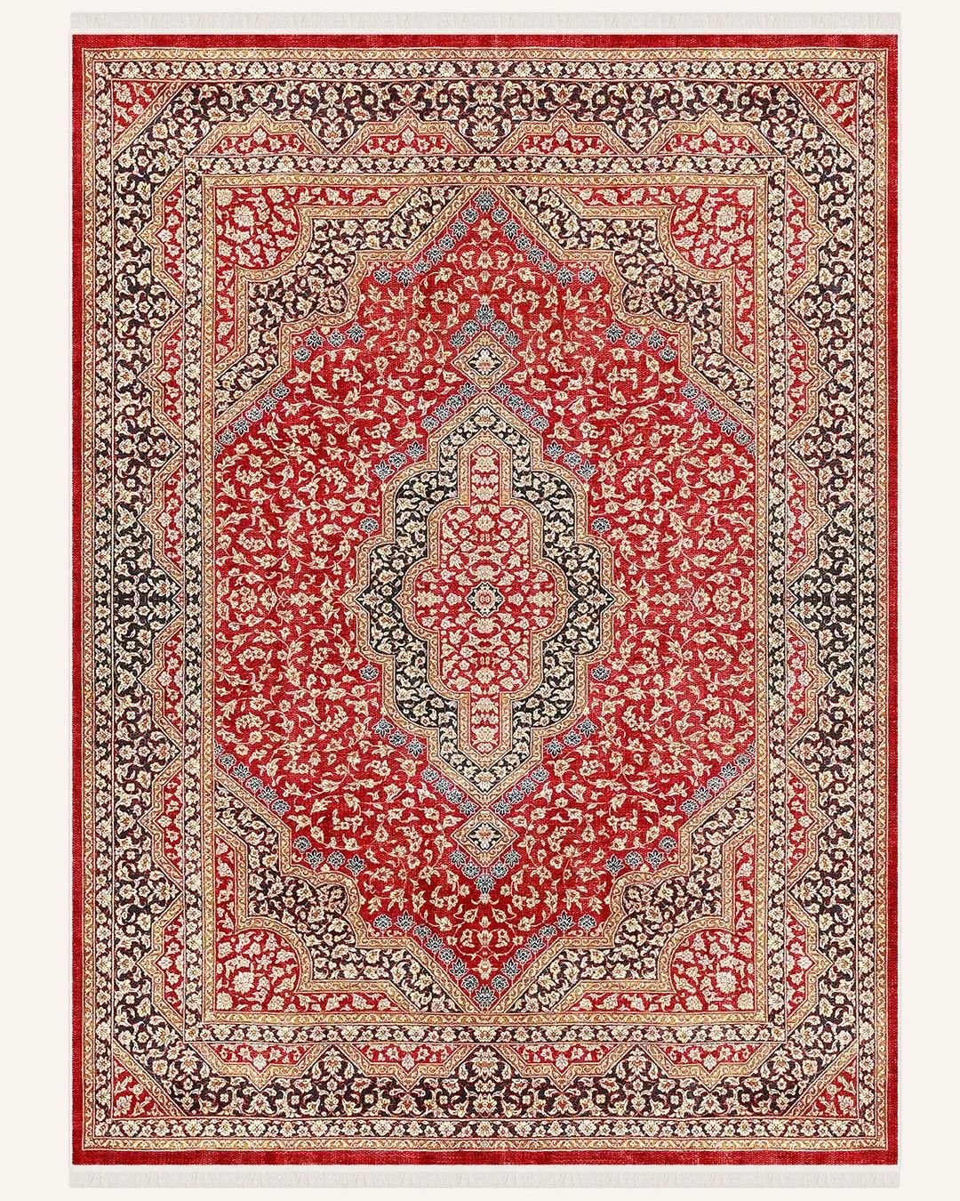 Montis Halı Aurum 454069 Kırmızı Parlak Yumuşak Dokuma Taban Otantik Halı