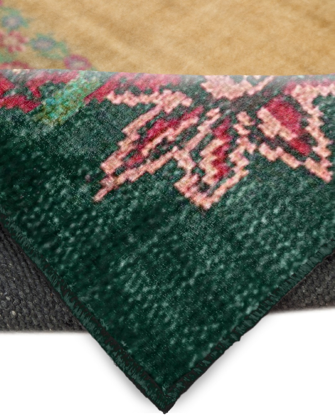 Montis Halı Varia 809004 Sarı Parlak Yumuşak Dokuma Taban Renkli Retro Karabağ Halı