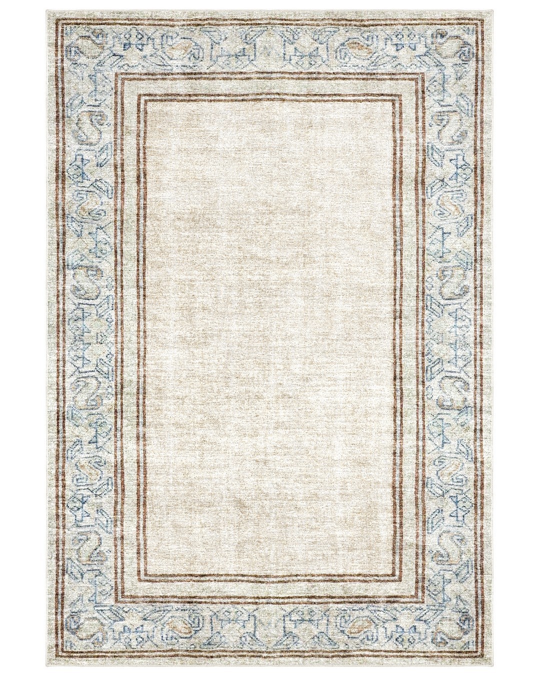 Montis Halı Delocis 26031 Krem Dokuma Taban Vintage Halı