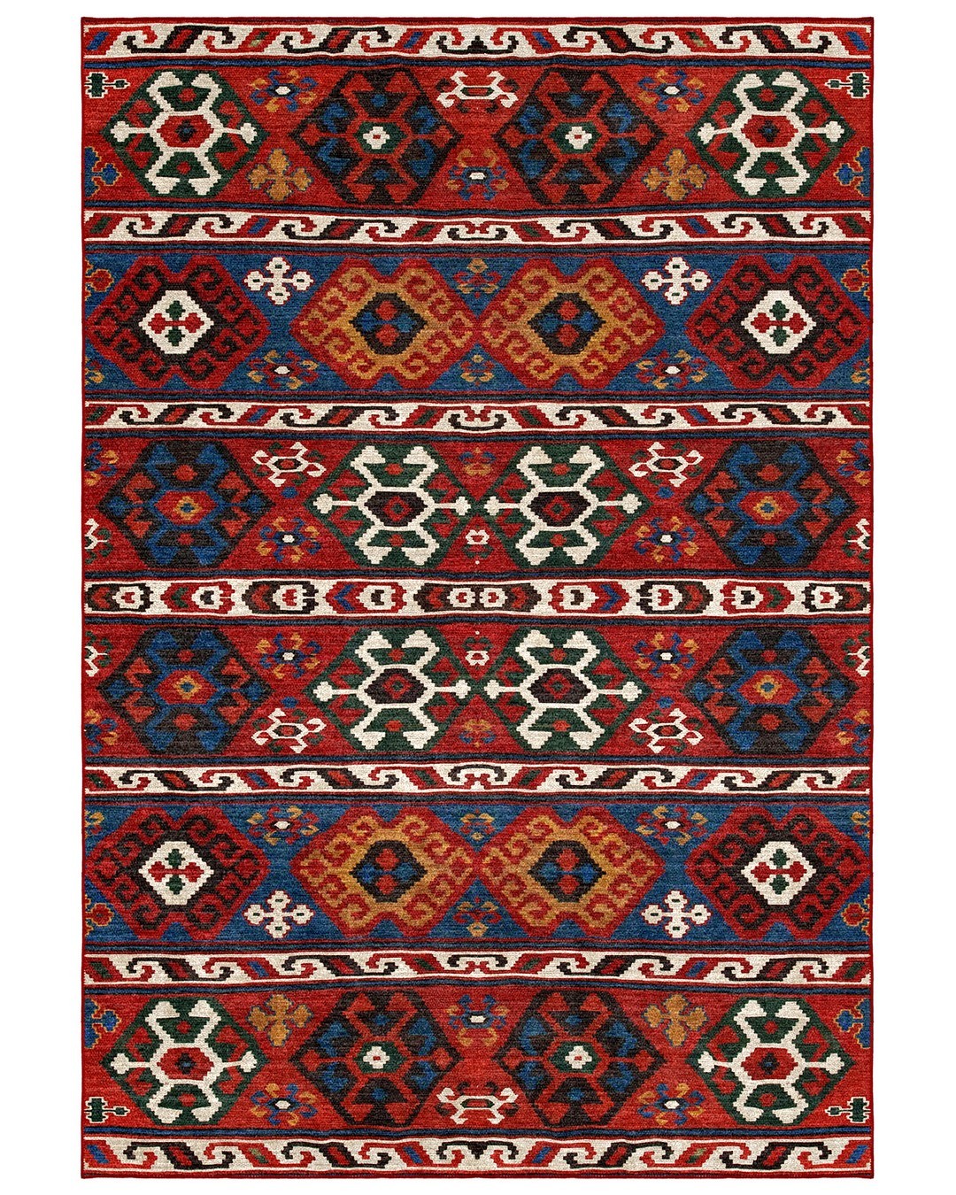 Montis Halı Vivere 35022 Bordo Dokuma Taban Etnik Kilim Halı