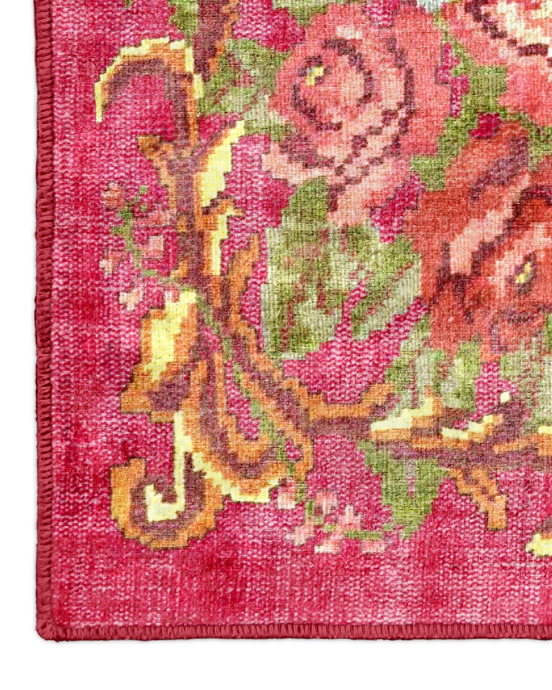 Montis Halı Babilin Antikleri Babylon 704003 Pembe Parlak Yumuşak Dokuma Taban Çiçekli Halı - NKE2400