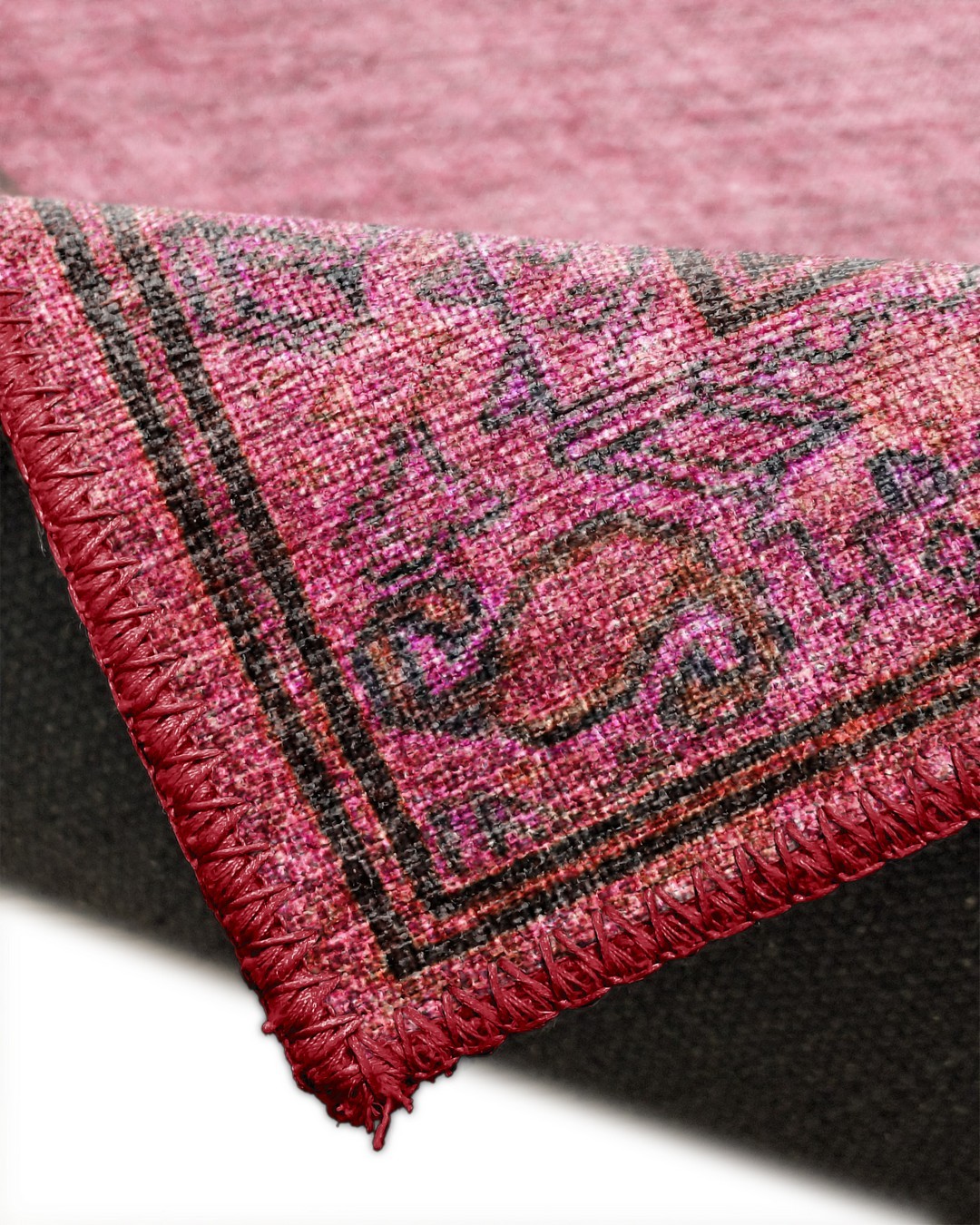 Montis Halı Delocis 26028 Fuşya Dokuma Taban Vintage Halı