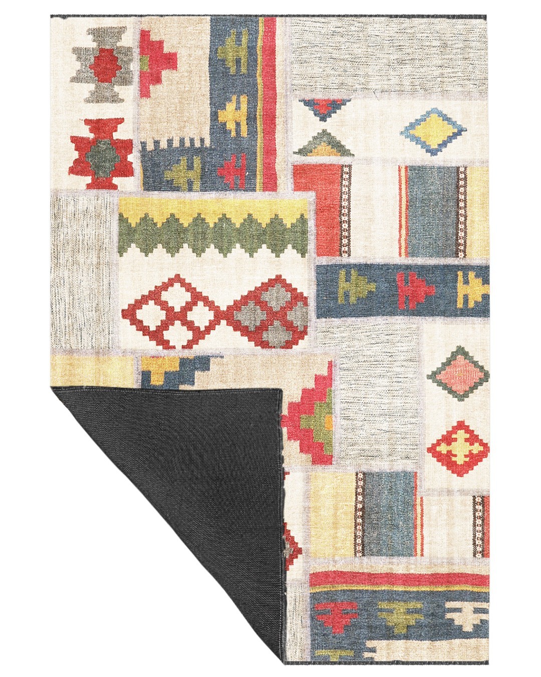 Mensis 014 Dokuma Şönil Patchwork Halı - 160x230