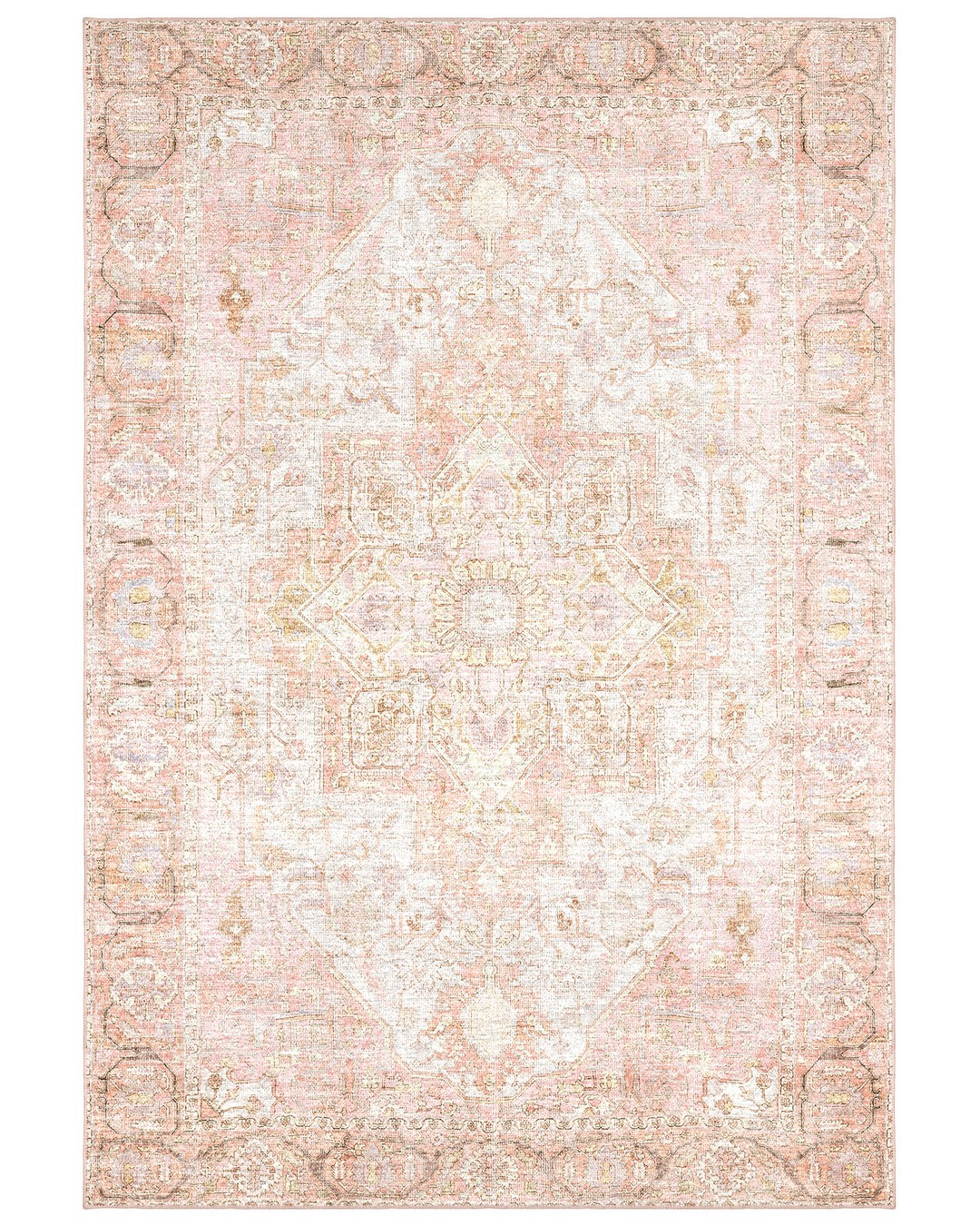 Montis Halı Delocis 26017 Pembe Dokuma Taban Vintage Halı