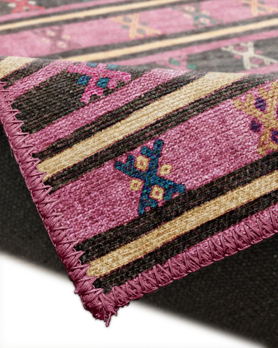 Montis Halı Vivere 35003 Pembe Dokuma Taban Etnik Kilim Halı