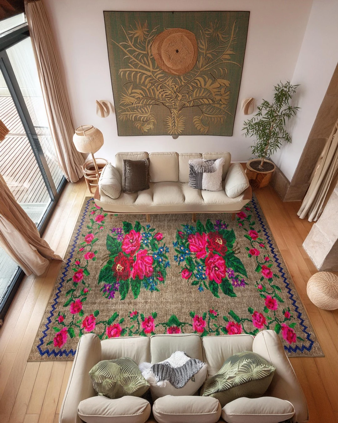 Montis Halı Diem 63003 Kahverengi Renkli Dokuma Taban Karabağ Halı - NUE2286