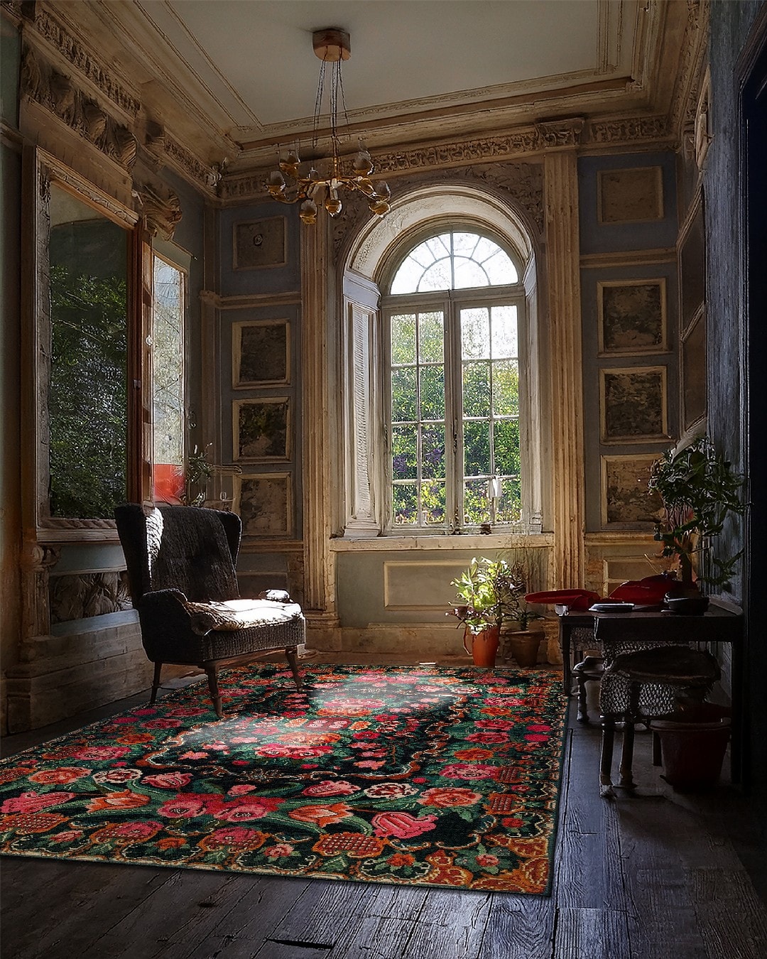 Montis Halı Diem 63020 Siyah Renkli Dokuma Taban Karabağ Halı - NUE0545