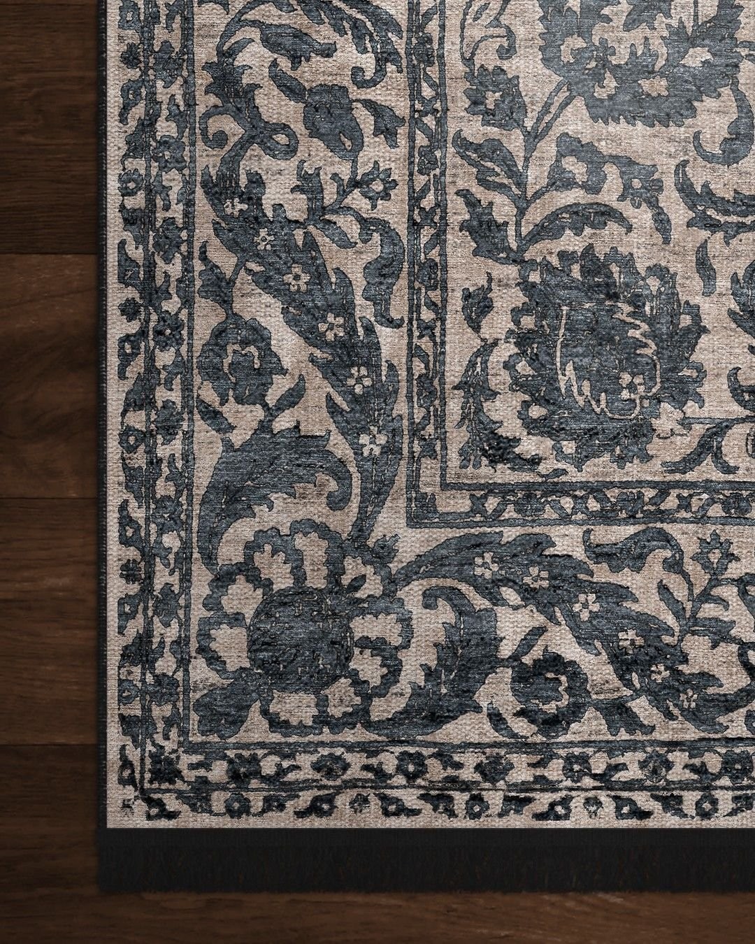 Montis Halı Vetus 390014 Bej Antrasit Parlak Yumuşak Dokuma Taban Eskitme Halı