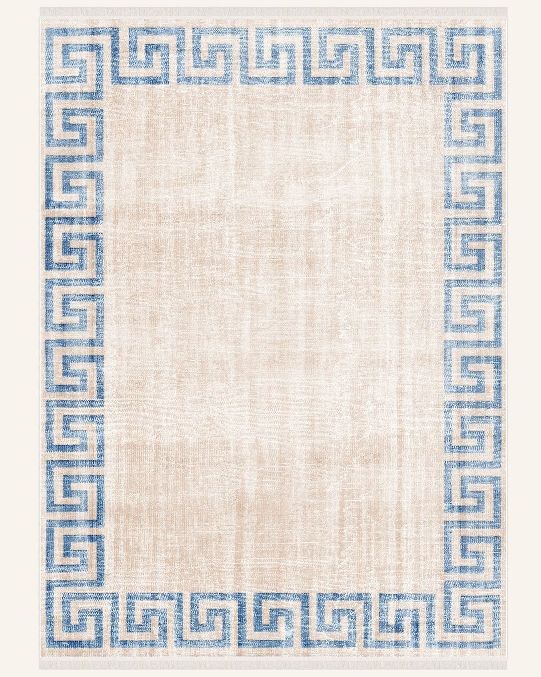 Montis Halı Filum 960019 Krem Mavi Parlak Yumuşak Dokuma Taban Renkli Modern Halı