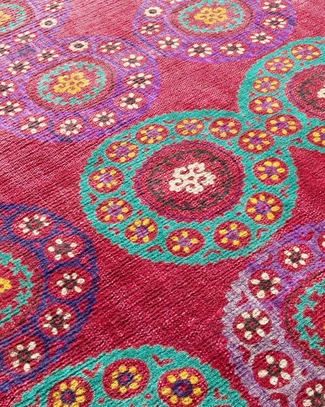 Montis Halı Vivere 35007 Fuşya Dokuma Taban Etnik Kilim Halı