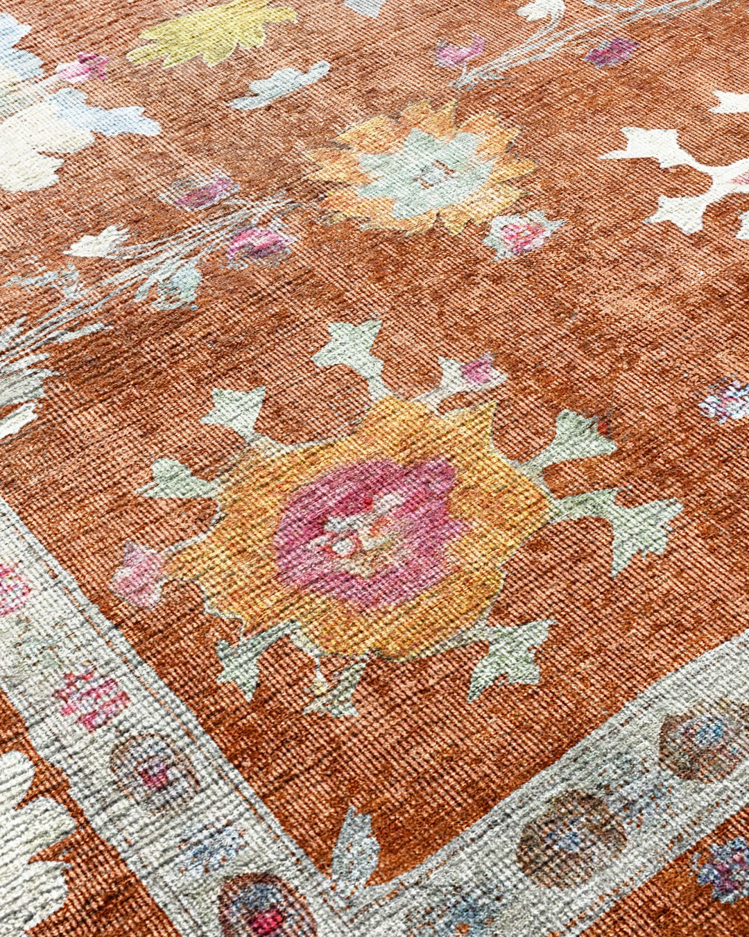 Montis Halı Delocis 26050 Turuncu Dokuma Taban Vintage Halı