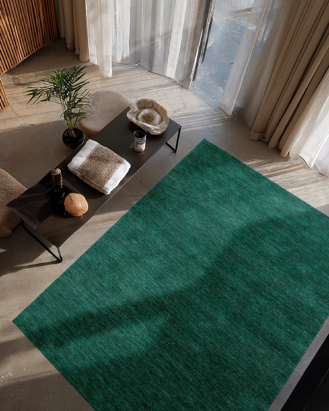 Montis Halı Spes 453001 Loop Dokuma Yumuşak Şönil Yeşil Halı - ELP3535