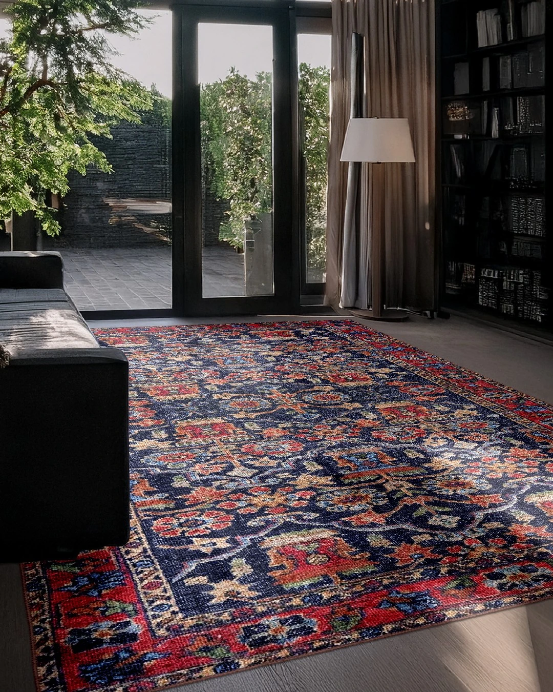 Montis Halı Delocis 26004 Lacivert Renkli Dokuma Taban Klasik Halı - NUE2927