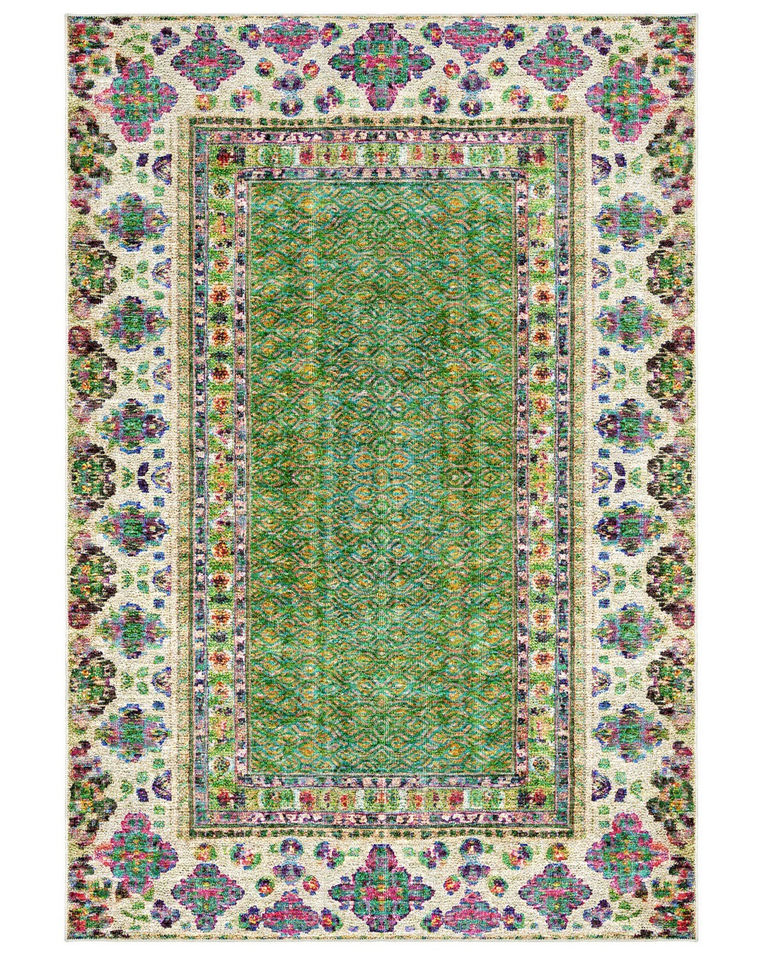 Montis Halı Delocis 26020 Yeşil Dokuma Taban Vintage Halı