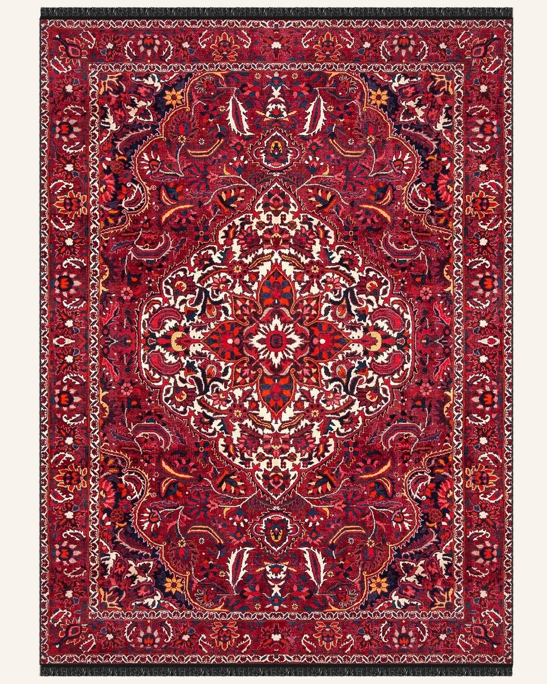 Montis Halı Gratia 166013 Kırmızı Parlak Yumuşak Dokuma Taban Renkli Otantik Halı