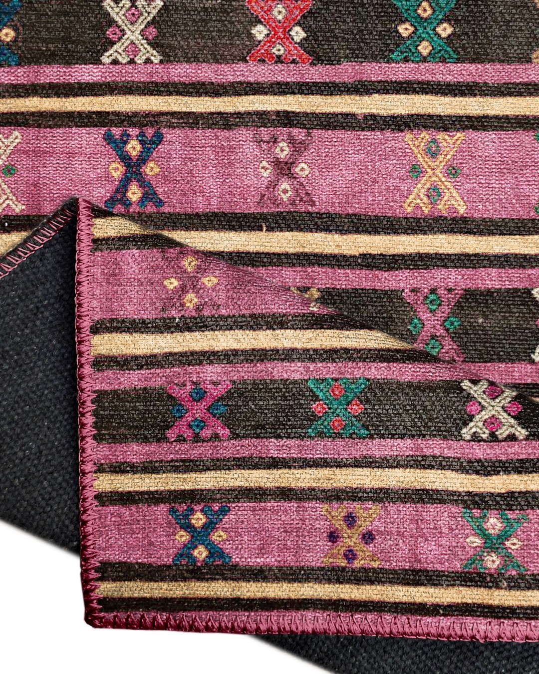 Montis Halı Vivere 35003 Pembe Dokuma Taban Etnik Kilim Halı