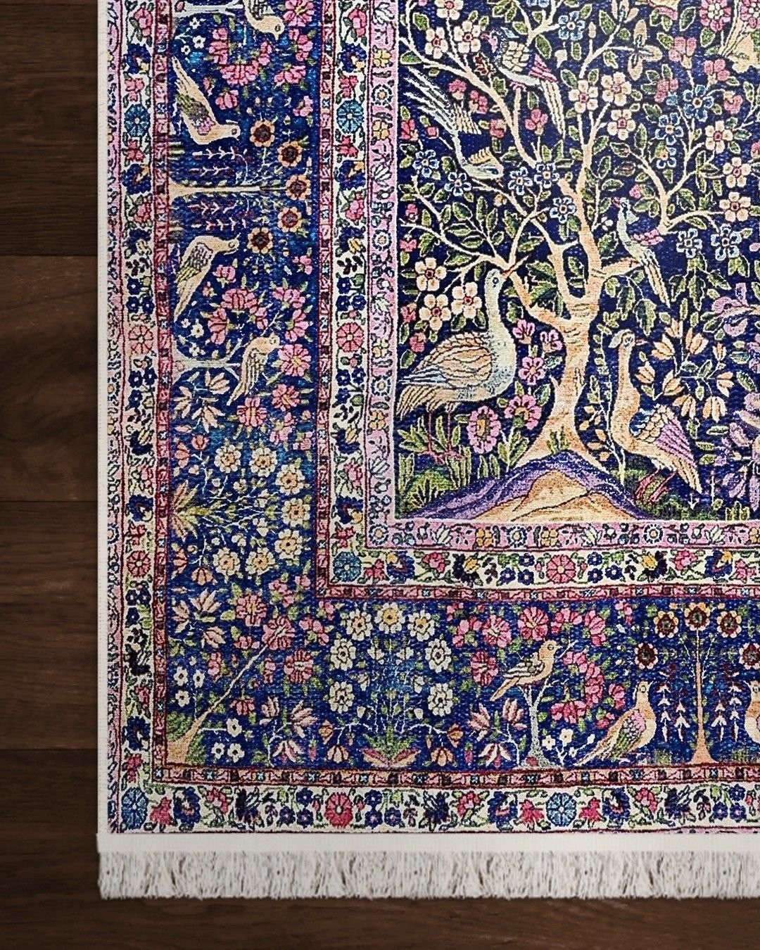 Montis Halı Aurum 454015 Mavi Parlak Yumuşak Dokuma Taban Otantik Halı