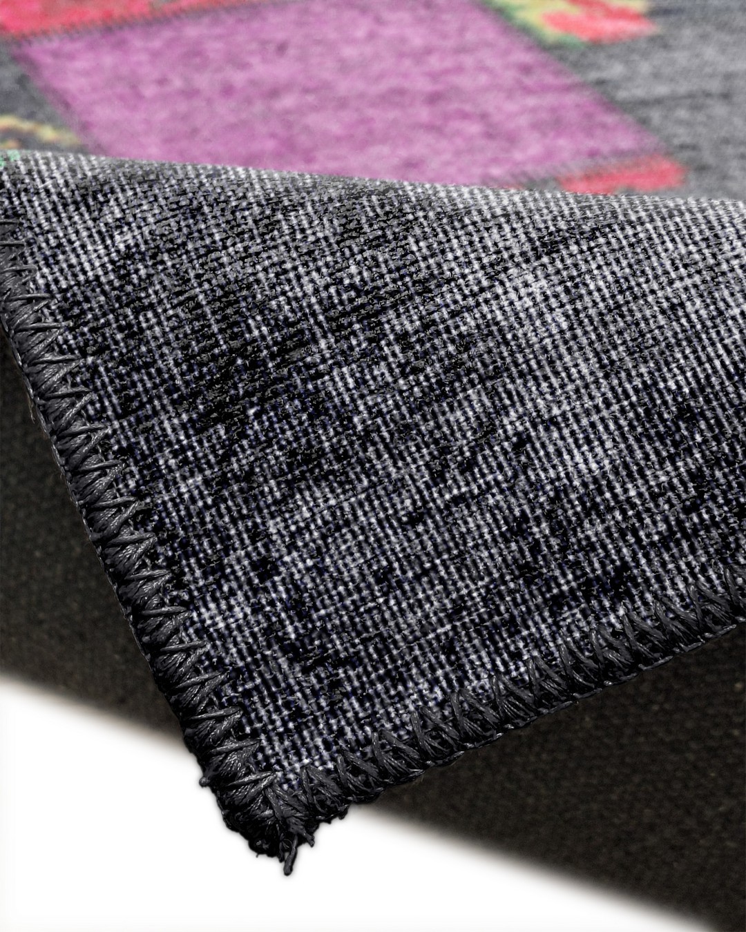 Montis Halı Mensis 27029 Siyah Dokuma Taban Patchwork Halı