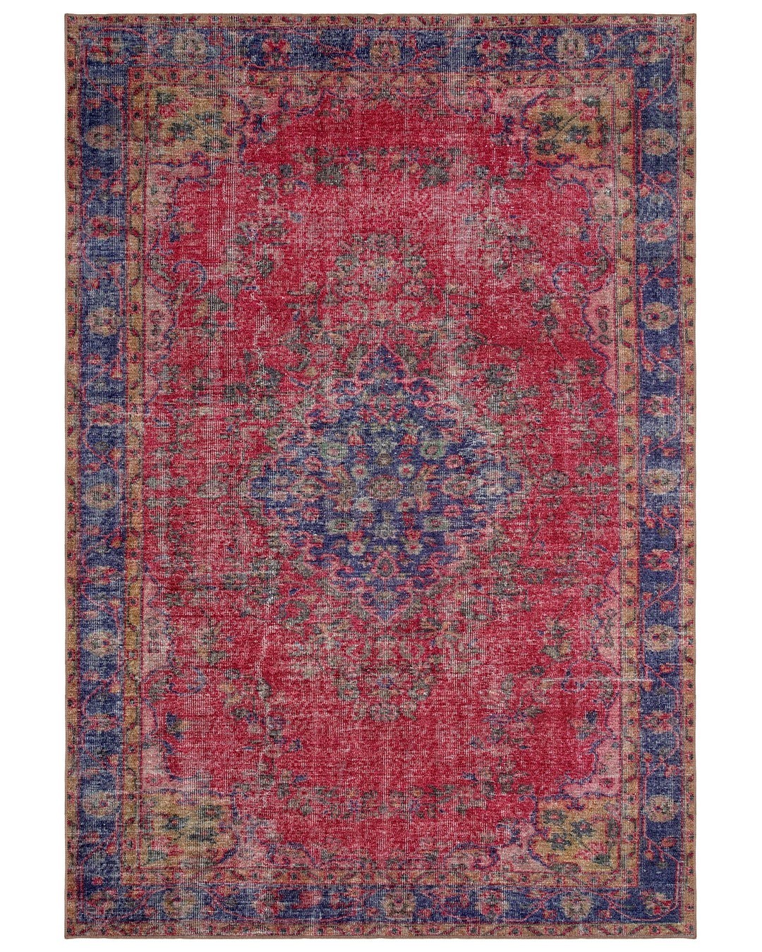 Montis Halı Hedera 19011 Kırmızı Dokuma Taban Eskitme Halı