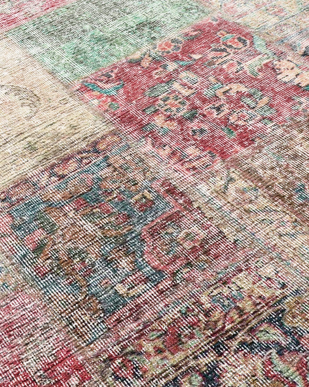 Montis Halı Mensis 27031 Bej Dokuma Taban Patchwork Halı