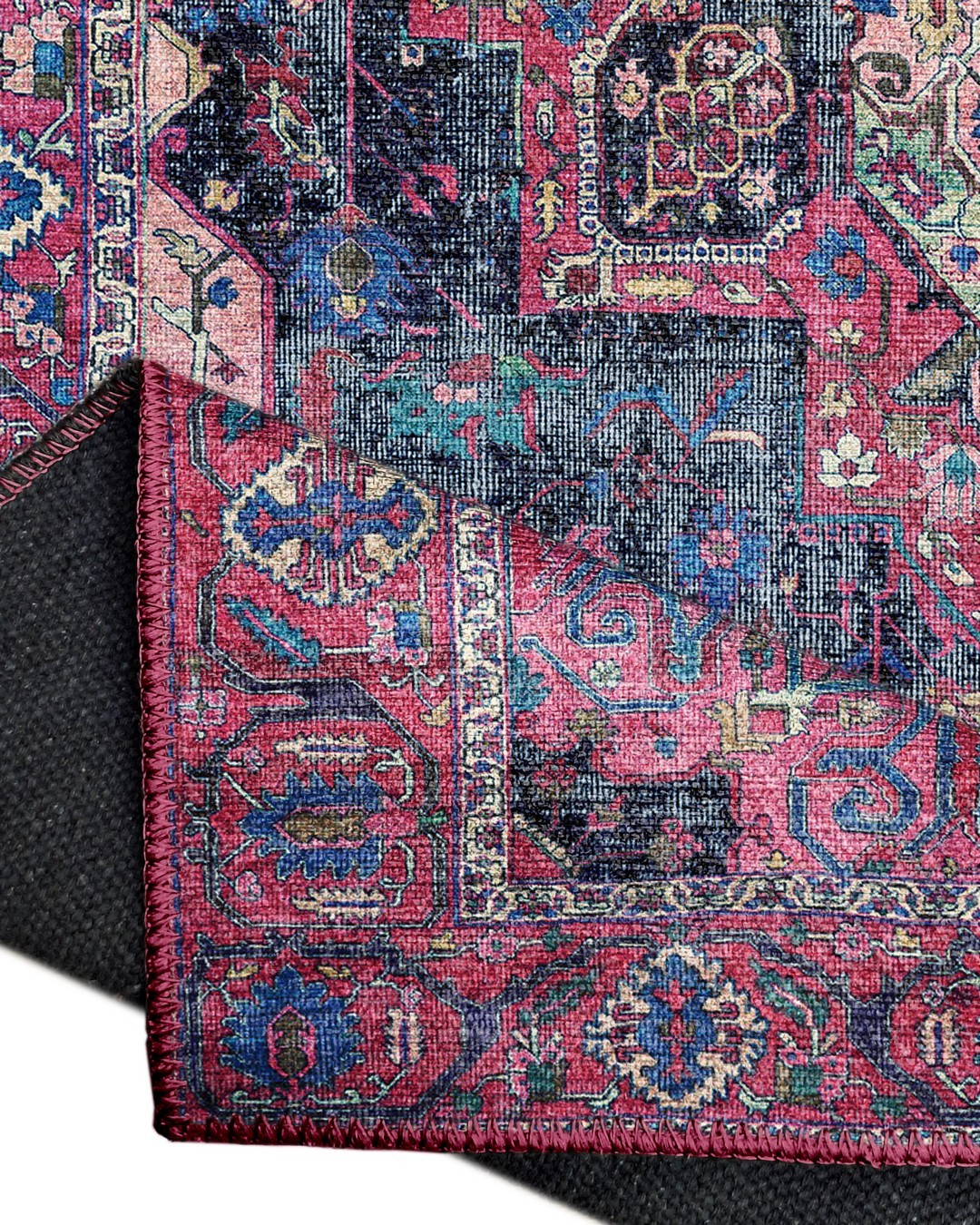 Montis Halı Delocis 26018 Lacivert Dokuma Taban Vintage Halı