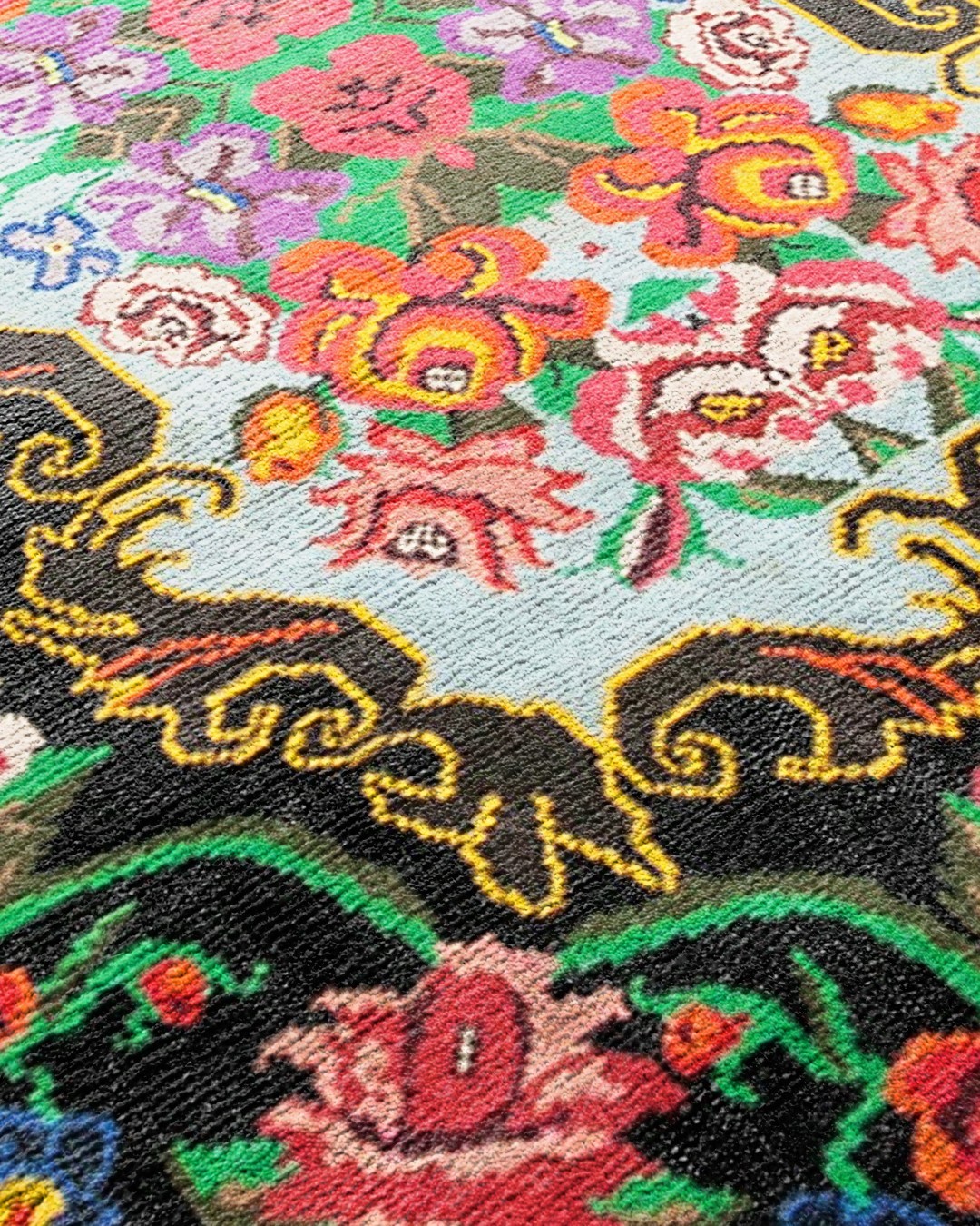 Montis Halı Diem 63027 Siyah Dokuma Taban Karabağ Halı