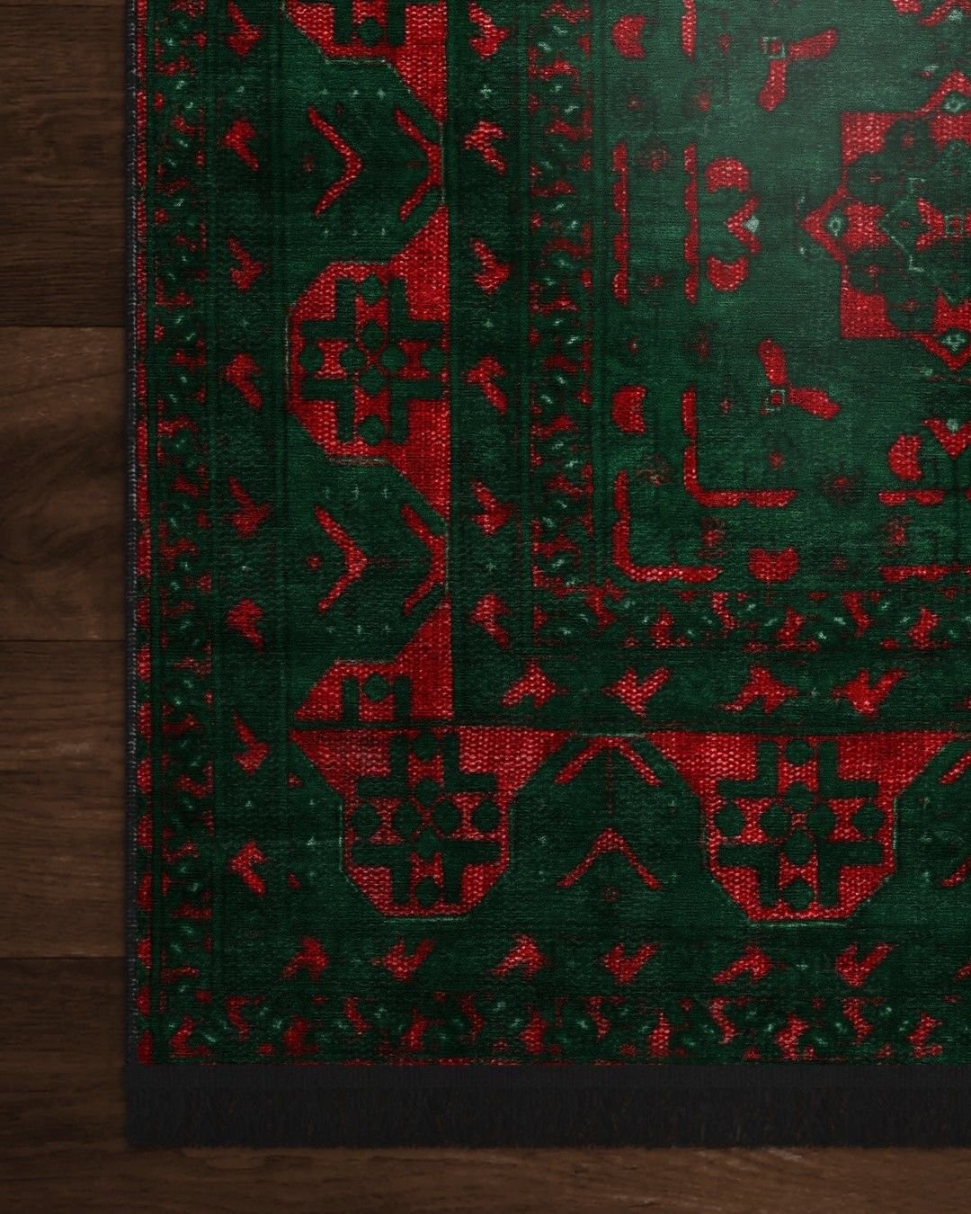 Montis Halı Aurum 454005 Yeşil Parlak Yumuşak Dokuma Taban Afgan Halı