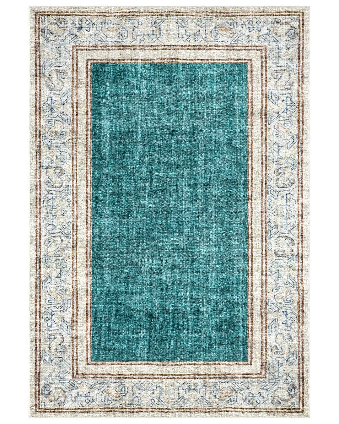 Montis Halı Delocis 26030 Yeşil Dokuma Taban Vintage Halı
