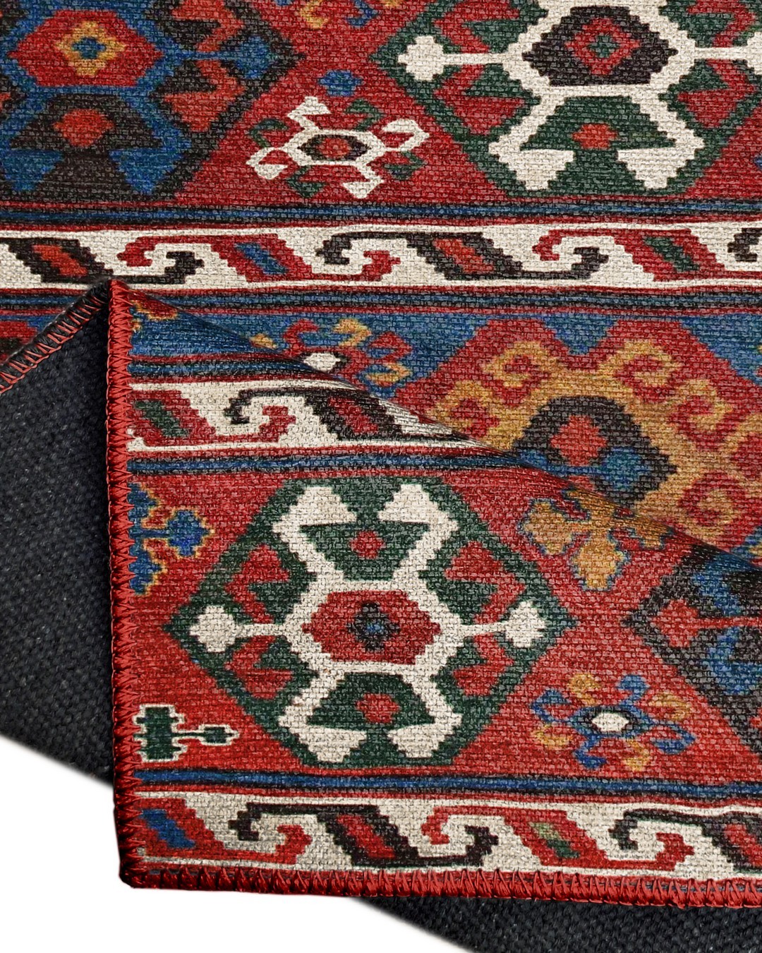 Montis Halı Vivere 35022 Bordo Dokuma Taban Etnik Kilim Halı