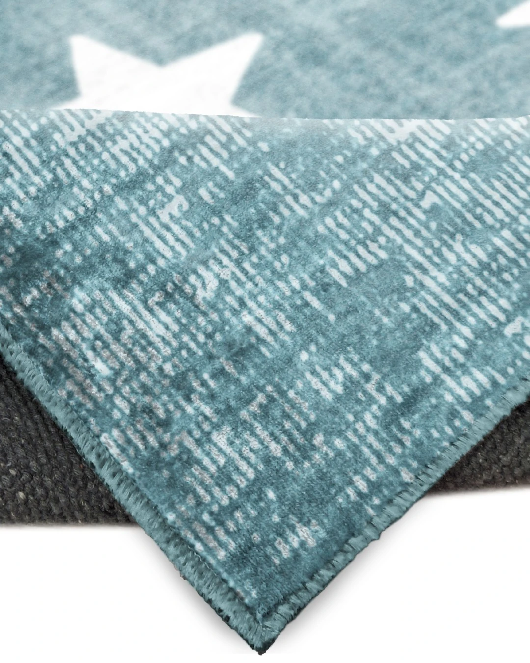 Montis Halı Pueri 101001 Mavi Parlak Yumuşak Dokuma Taban Yıldızlı Çocuk Odası Halısı - NKE4071