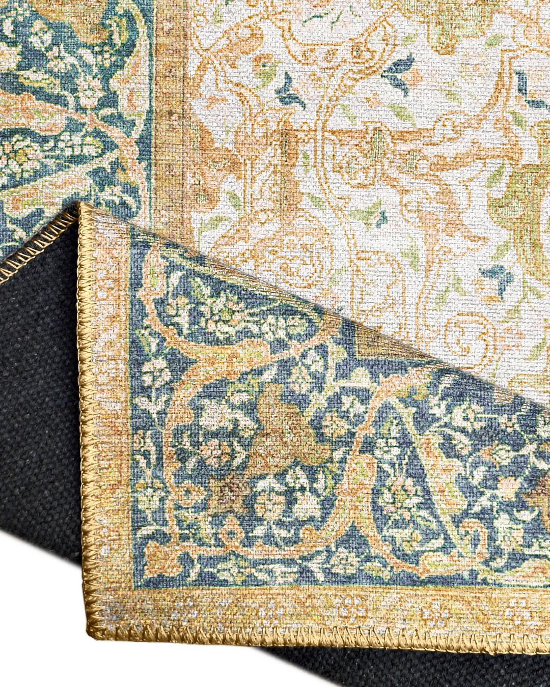 Montis Halı Delocis 26024 Krem Mavi Dokuma Taban Vintage Halı
