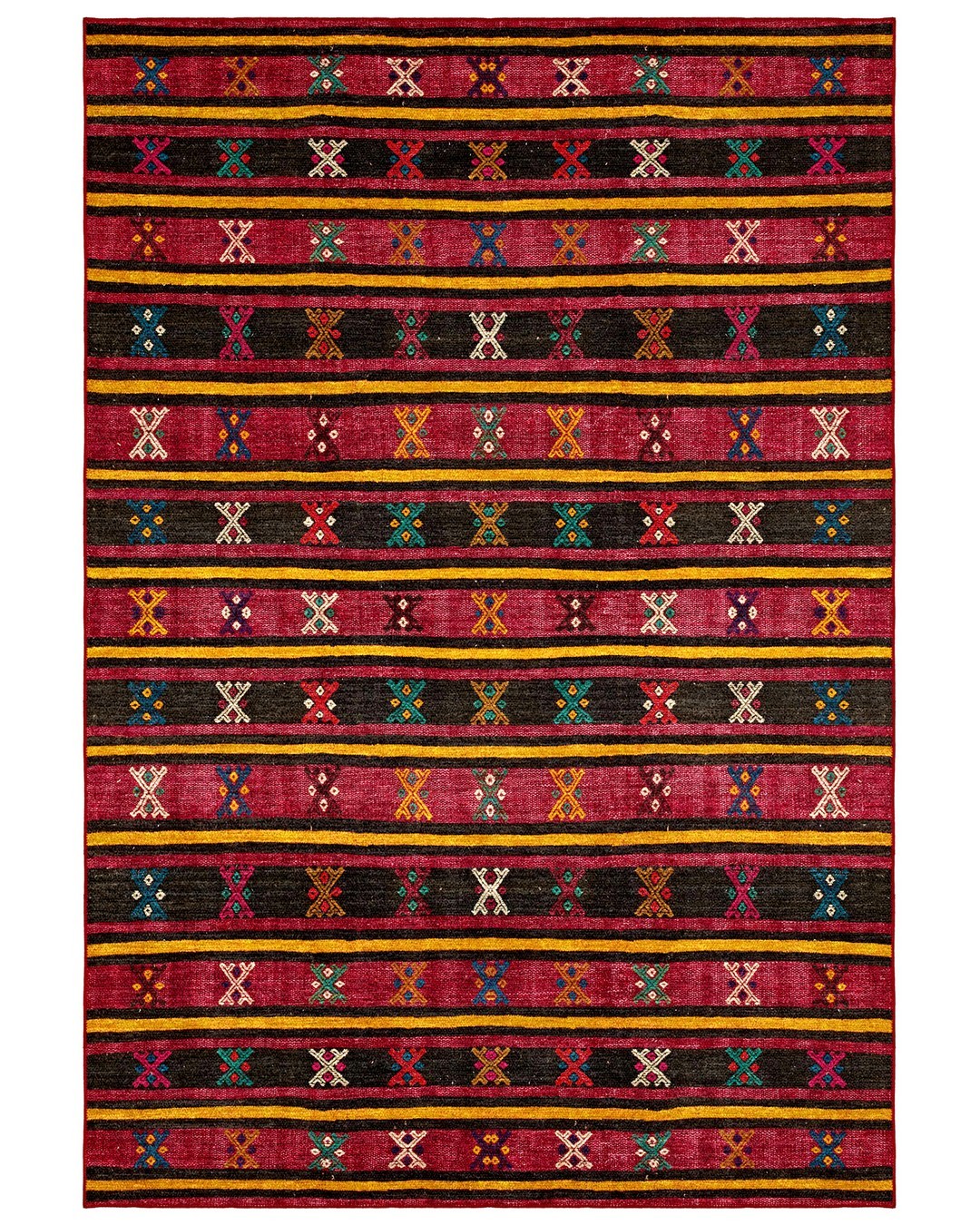 Montis Halı Vivere 35002 Kırmızı Dokuma Taban Etnik Kilim Halı
