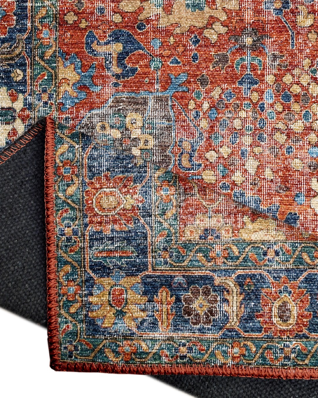 Montis Halı Delocis 26038 Turuncu Dokuma Taban Vintage Halı