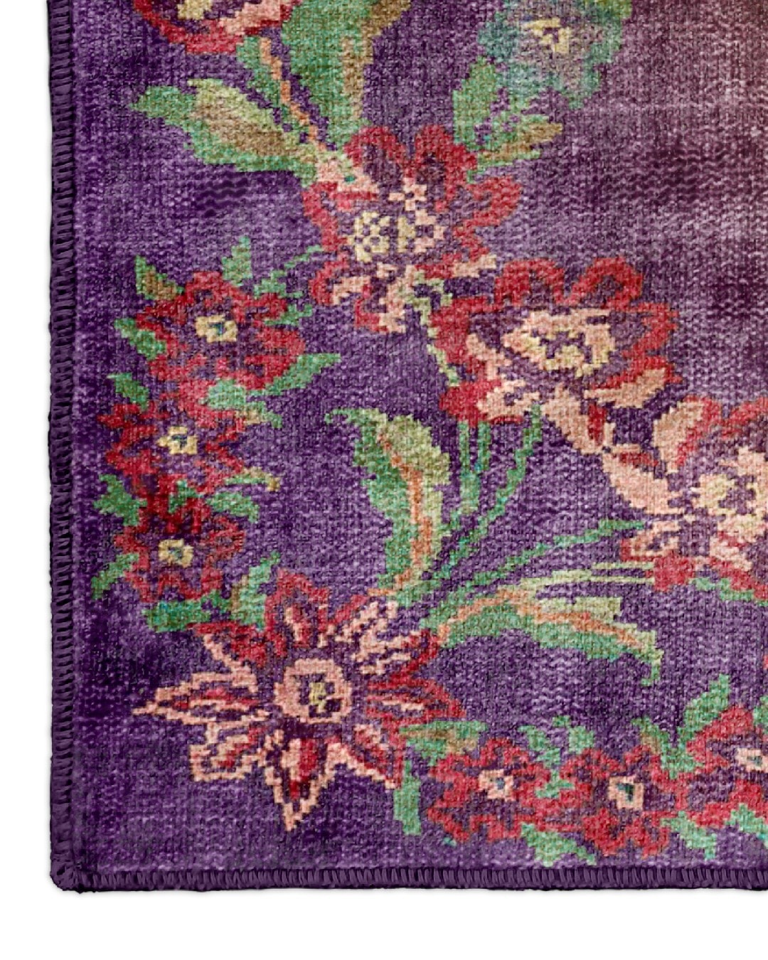 Montis Halı Varia 809005 Mor Parlak Yumuşak Dokuma Taban Renkli Retro Karabağ Halı