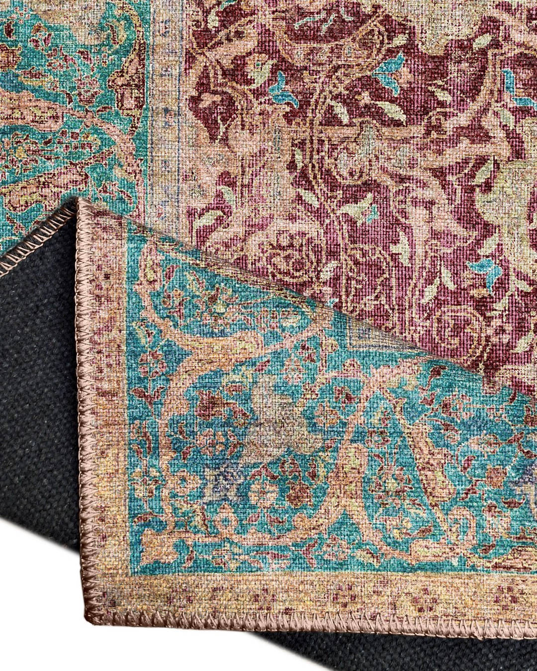 Montis Halı Delocis 26023 Bordo Dokuma Taban Vintage Halı