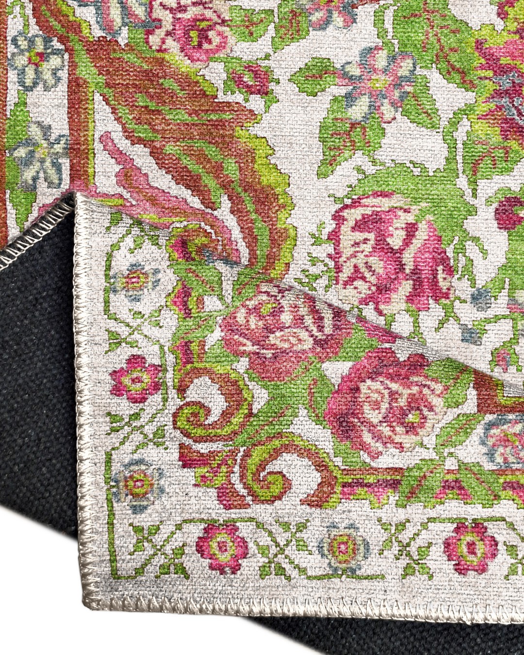 Montis Halı Diem 63058 Beyaz Renkli Dokuma Taban Karabağ Halı