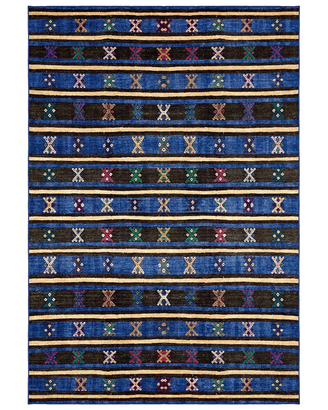 Montis Halı Vivere 35004 Lacivert Dokuma Taban Etnik Kilim Halı