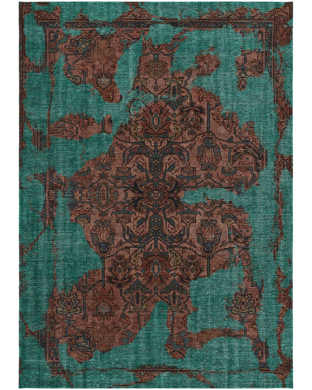 Montis Halı İmbrem 555002 Loop Dokuma Yumuşak Şönil Kahverengi Vintage Halı