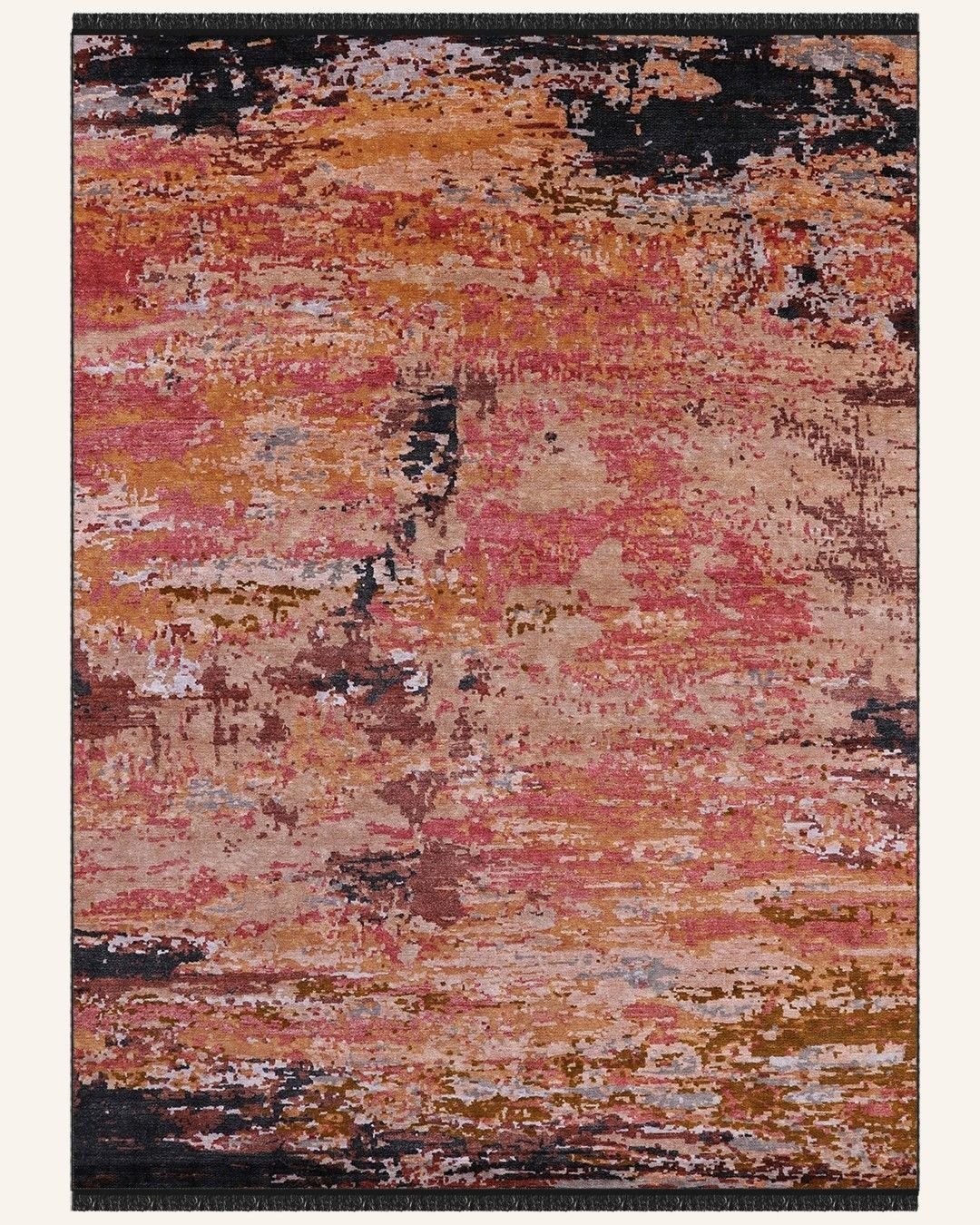 Montis Halı Filum 960016 Pembe Parlak Yumuşak Dokuma Taban Renkli Modern Halı