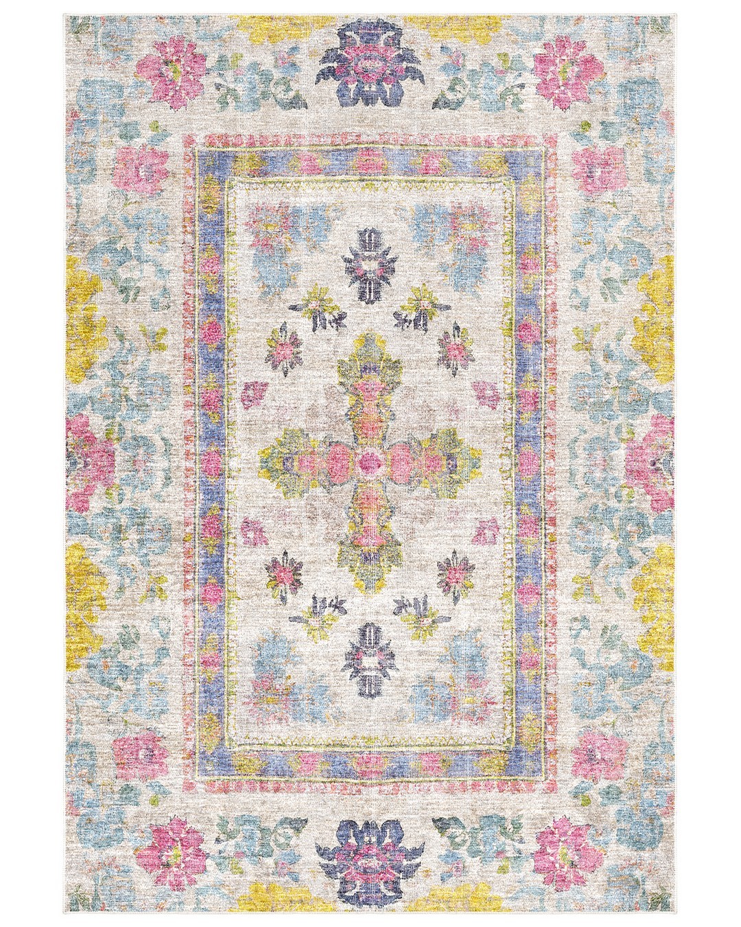 Montis Halı Delocis 26026 Krem Dokuma Taban Vintage Halı