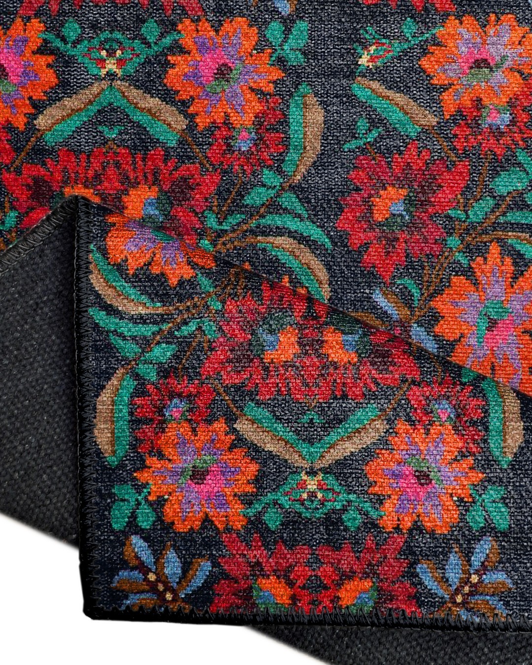 Montis Halı Diem 63055 Siyah Renkli Dokuma Taban Karabağ Halı